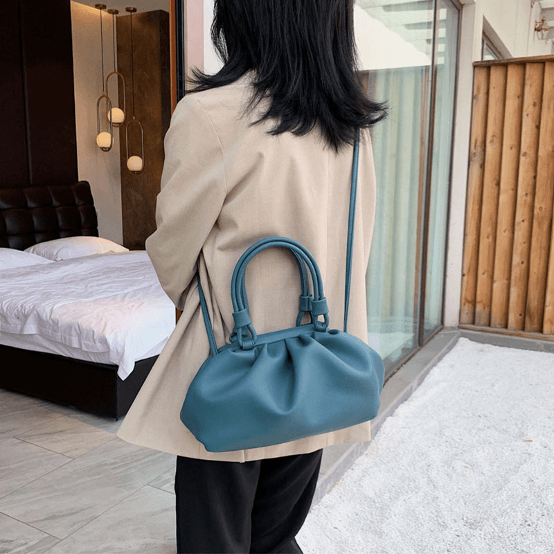 Women Solid Pouch Fashion Crossbody Bag Clutch Bag Dumpling Bag Ladies Bag - MRSLM