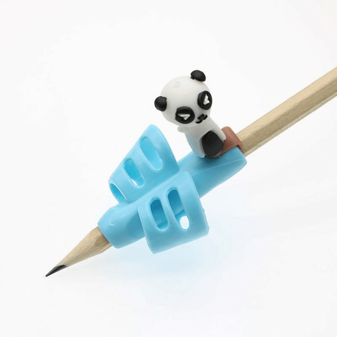 Two-Finger Grip Silicone Baby 3Pcs Learning Writing Tool Writing Pencil - MRSLM