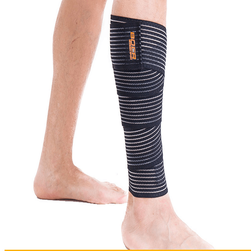 BOER 1PC Sports Leg Support Adjustable Breathable Prevent Sprains Leg Guard Outdoor Leg Bandage Fitness Protective Gear - MRSLM