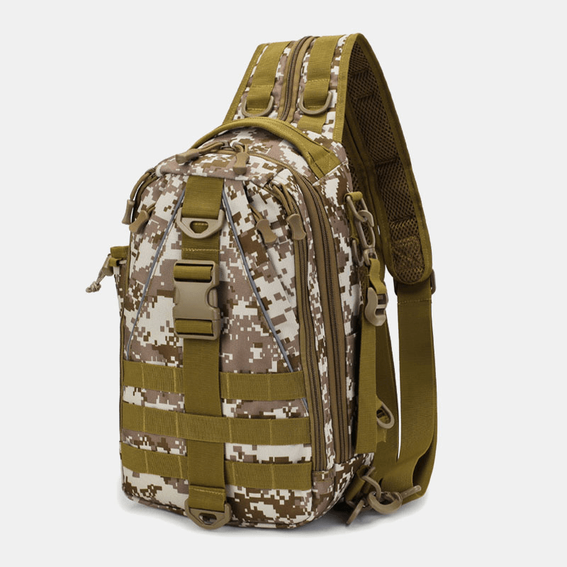 Men Multifunction Tactical Backpack Casual Sling Crossbody Bag Shoulder Bag Chest Bag for Outdoor - MRSLM