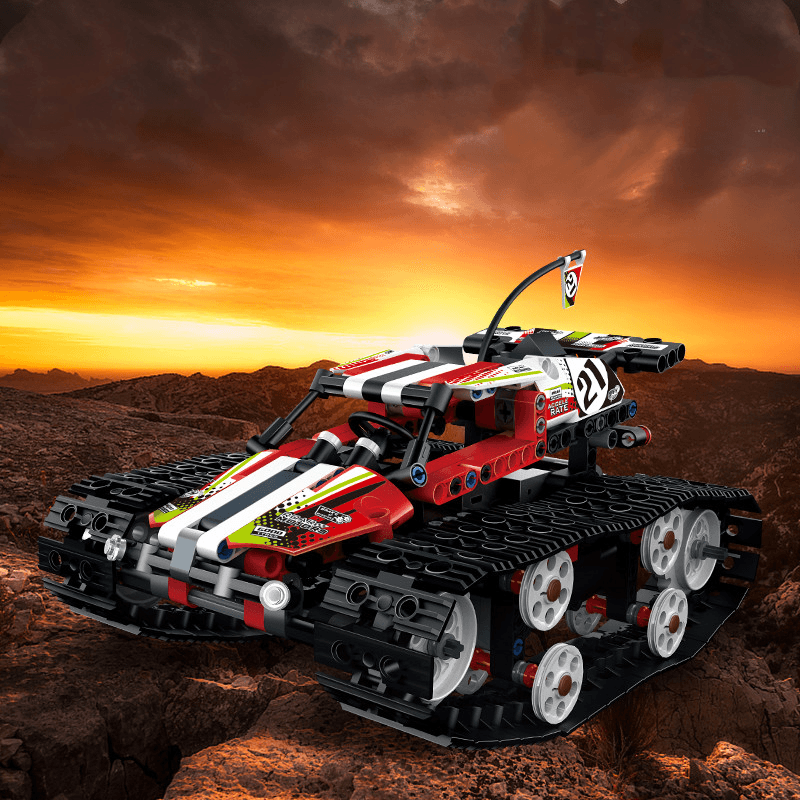 Remote Control Car Tracked Programming Racing Children Assembling - MRSLM