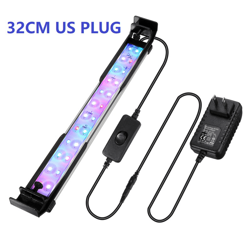 32CM 24LED RGB Aquarium Fish Tank Light 2 Modes Double Drainage Water Grass Lamp - MRSLM