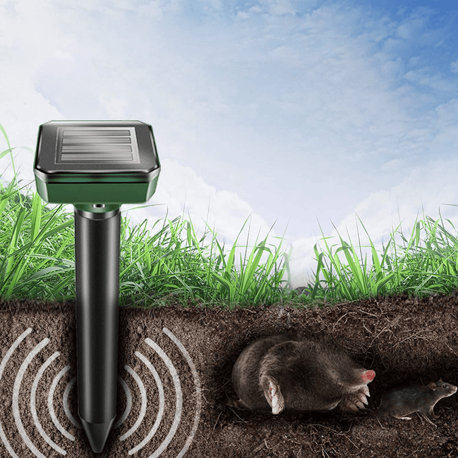 2/4 PCS Ultrasonic Animal Repellent Solar Powered Waterproof Snake Mouse Cat Pest Repellent T Animal Rejector Pest Control - MRSLM