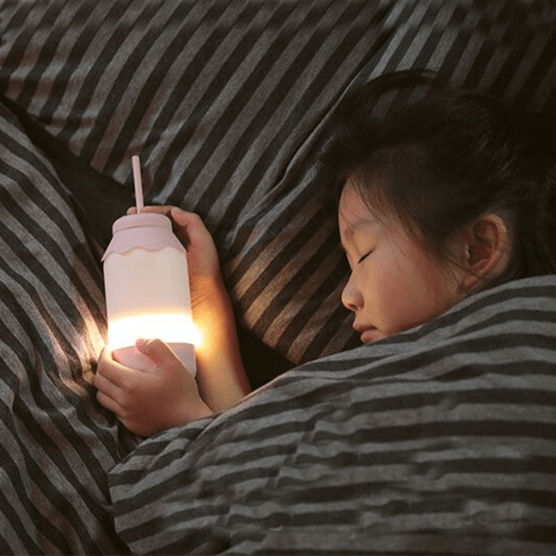 BIKEIGHT Romantic Telescopic Switch Milk Bottle Shape LED Light Silicone USB Charging Bedside Light - MRSLM