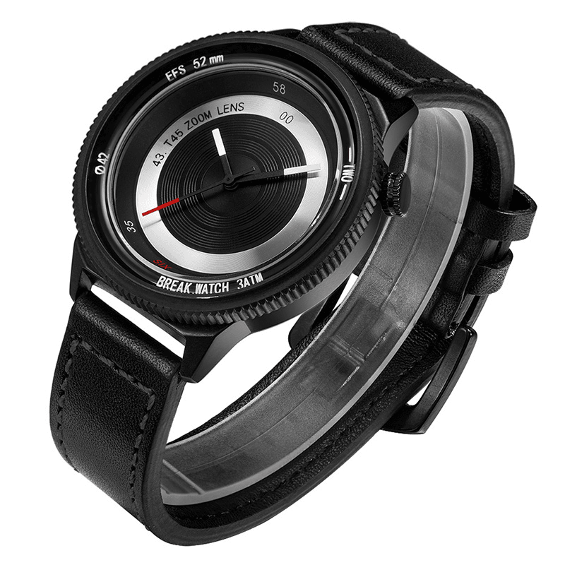 BREAK T45 Unique Style Unisex Watch Leather or Rubber Strap Quartz Wrist Watch - MRSLM