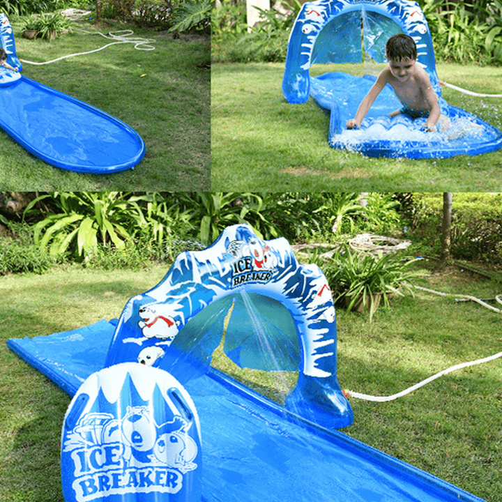 5X1.2M Giant Surf Water Slip Slide Fun Lawn Surf Water Slides Mat Pools for Kids Summer PVC Games Center Backyard Outdoor Children Adult Toys - MRSLM