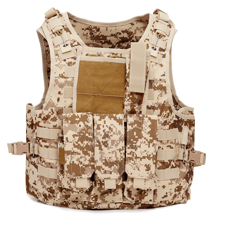 Outdoor Tactical Military Vest Sports Hunting Hiking Climbing Plate Carrier Paintball Combat Vest - MRSLM