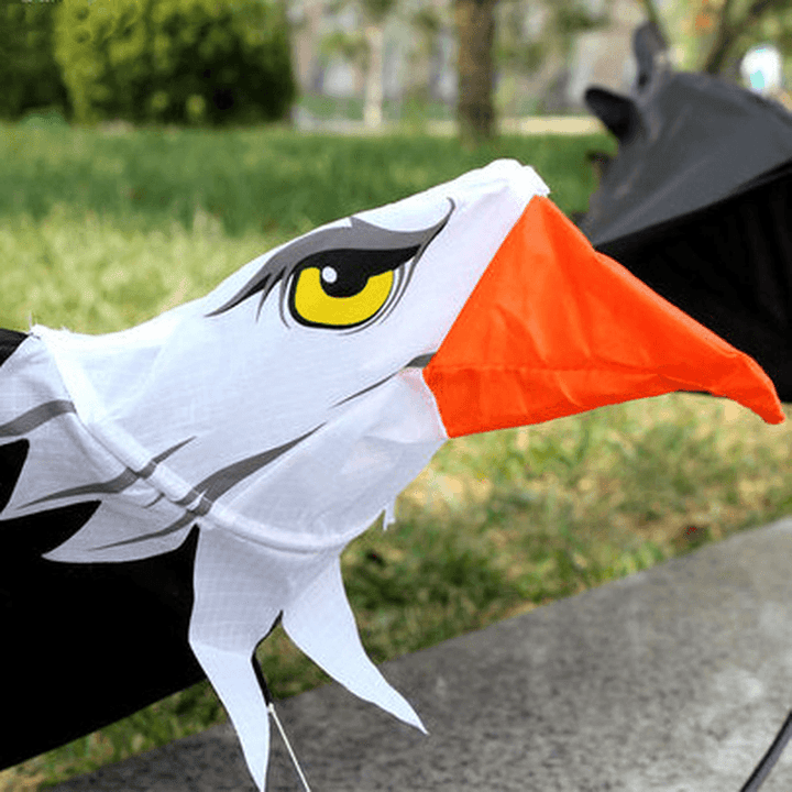 200Cm 3D Eagle Kite Front Strut Flyer Kite Kids Children Adult Easy to Fly Beach Trip Park Family Outdoor Games Activities - MRSLM