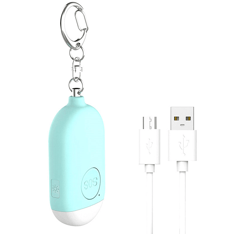 120Db Personal Alarm Portable Waterproof USB Rechargeable SOS Alert Safety Night Work Flashing Light Safety Siren - MRSLM