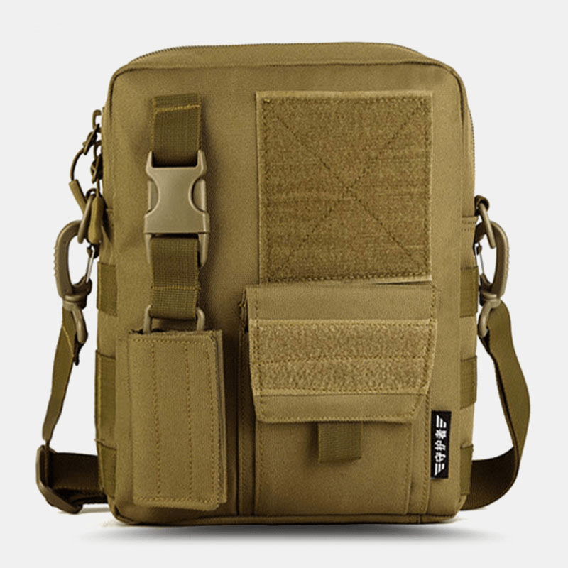 Men Camo Pattern Multifunction Large Capacity Outdoor Travel Tactical Bag Crossbody Bag Shoulder Bag Square Bag - MRSLM