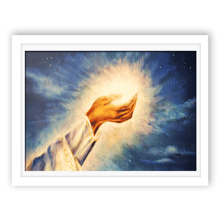 Miico Hand Painted Oil Paintings Light of Christ Wall Art Home Decoration Paintings - MRSLM