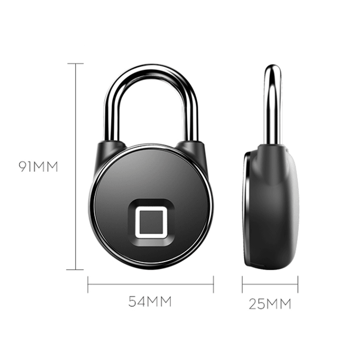 ANYTEK P22+ Bluetooth Fingerprint Smart Lock Anti-Theft 2 Modes Unlock Fingerprint Mobile APP Keyless Padlock IP66 Waterproof USB Charging Security Padlock Travel Bike - MRSLM