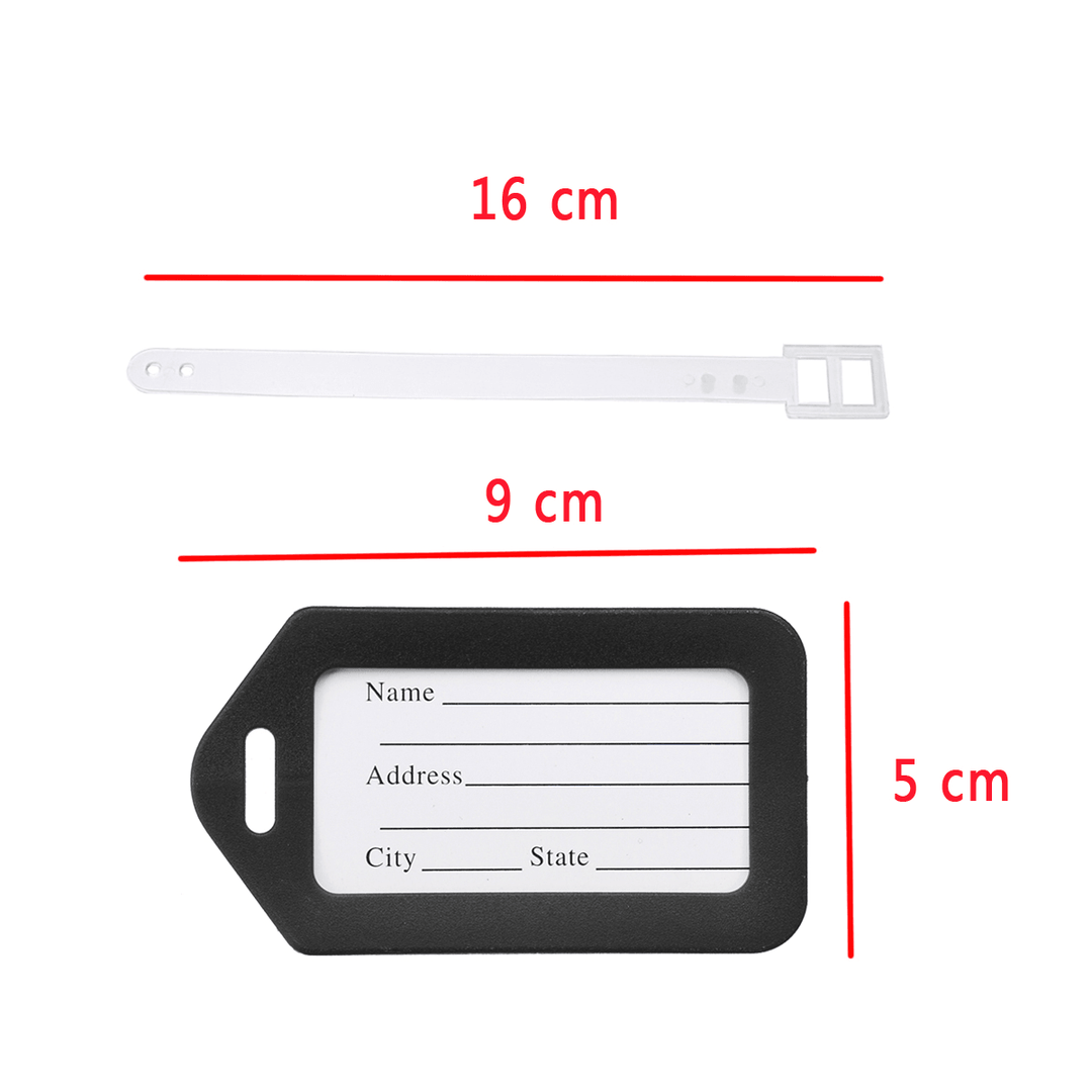 10 Pcs Luggage Bag Tag Name Address ID Label Plastic Travel Bag Tags for Suitcase Bag - MRSLM