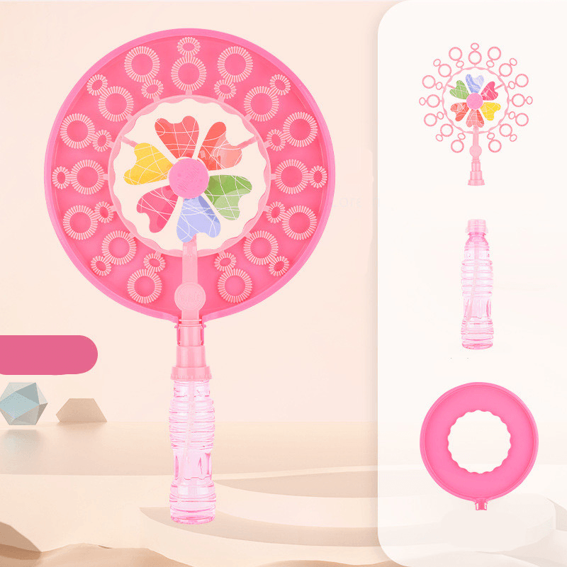 Children'S Colorful Porous Windmill Bubble Machine - MRSLM