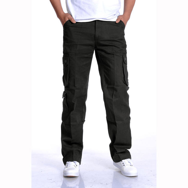 Men'S Casual Sports Multi-Pocket Loose Long Pants - MRSLM