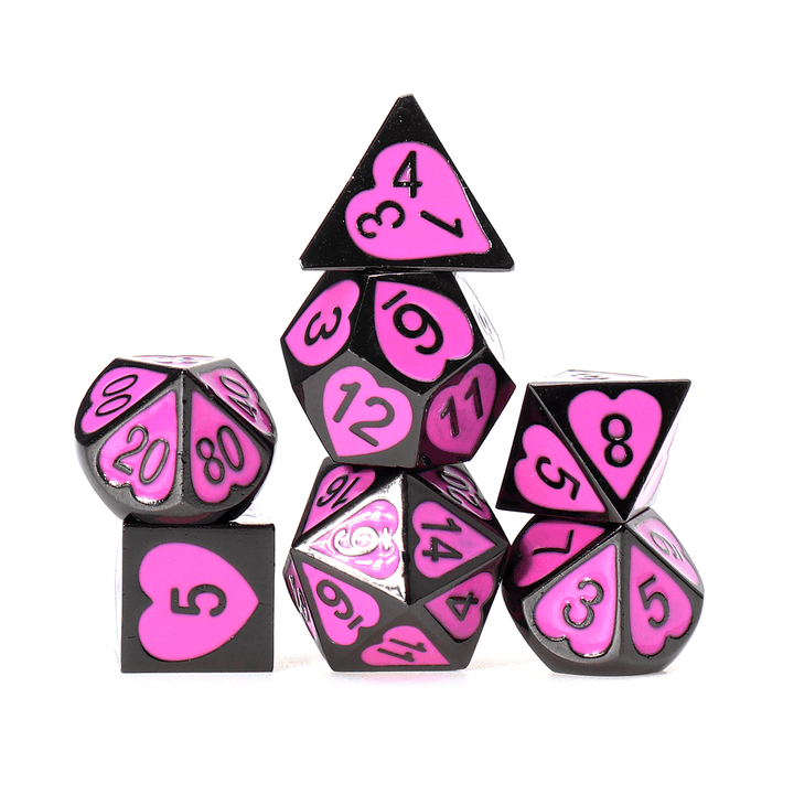 7PCS Metal Polyhedral Dices Set for Dungeons and Dragons Dice Desktop RPG Game - MRSLM