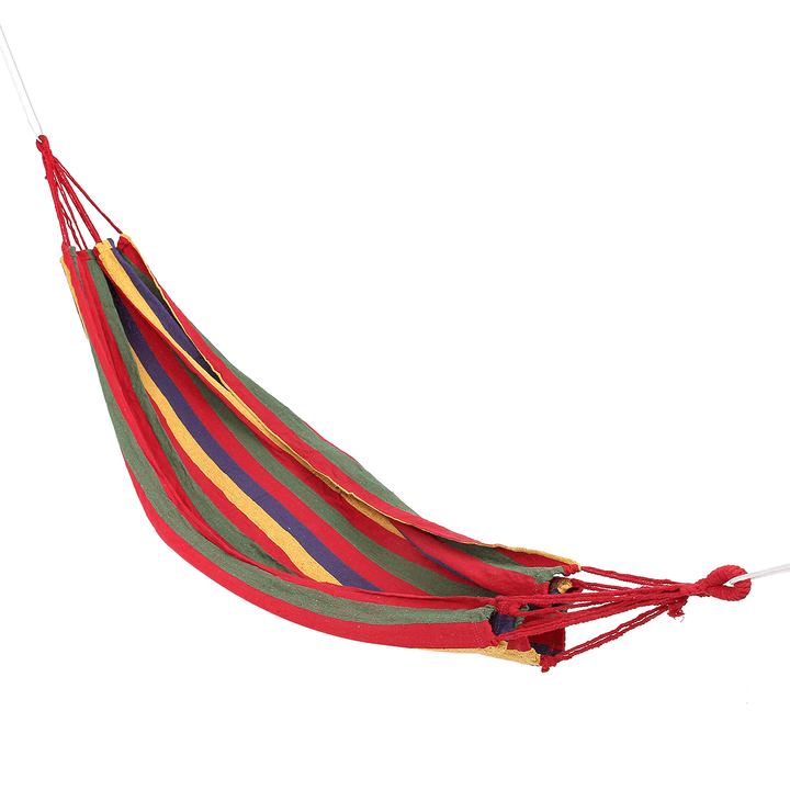 Double Large Swing Hammock Canvas Camping Hang Bed Garden Travel Beach Outdoor Chair - MRSLM