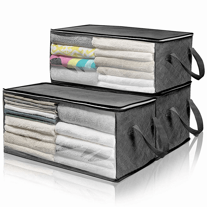 1 Pcs Clothes Storage Bag Foldable Zipper Organizer Pillows Quilt Bedding Bag Luggage Bag - MRSLM