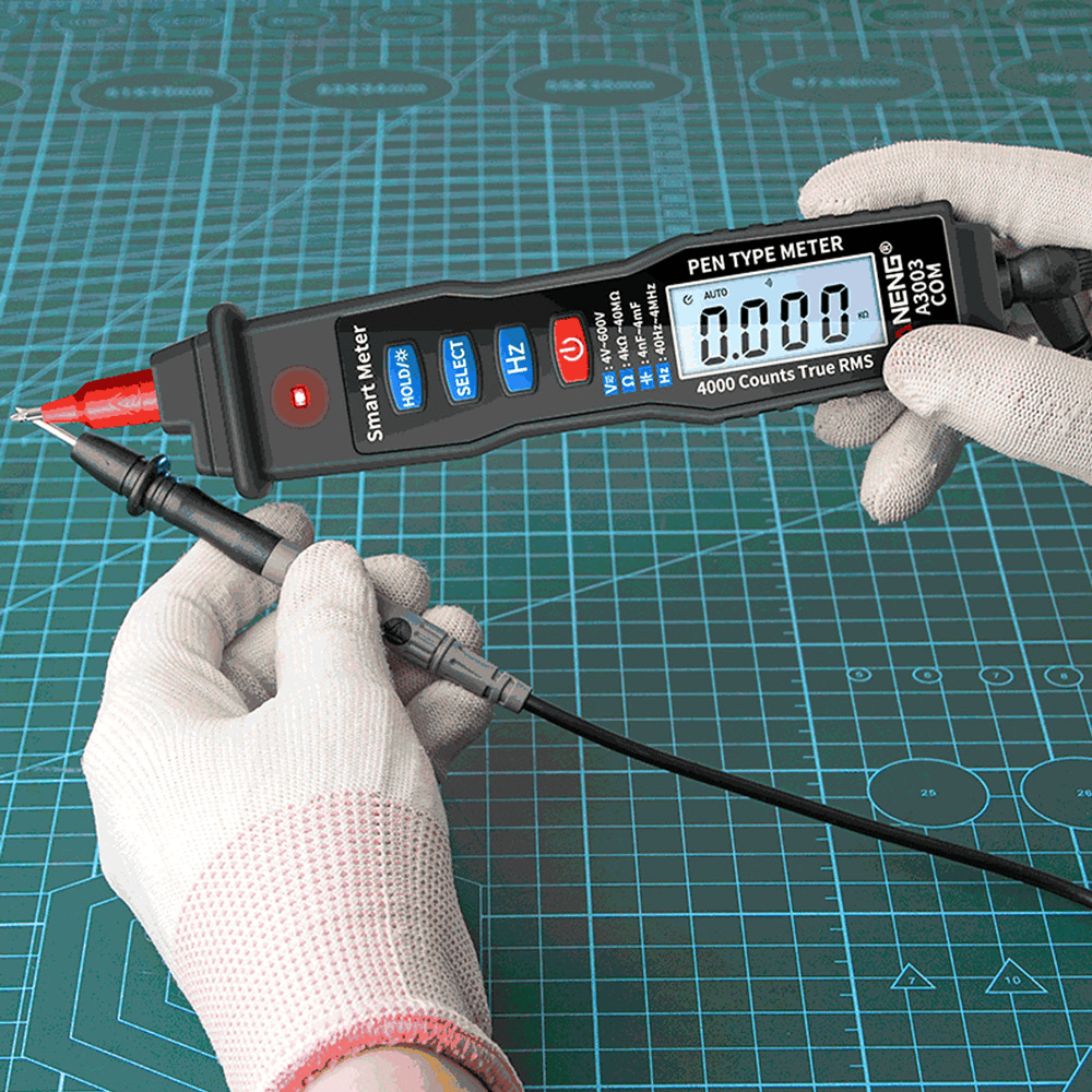 ANENG A3003 Digital Pen Multimeter Professional 4000 Counts Smart Meter with NCV AC/DC Voltage Resistance Capacitance Testers - MRSLM