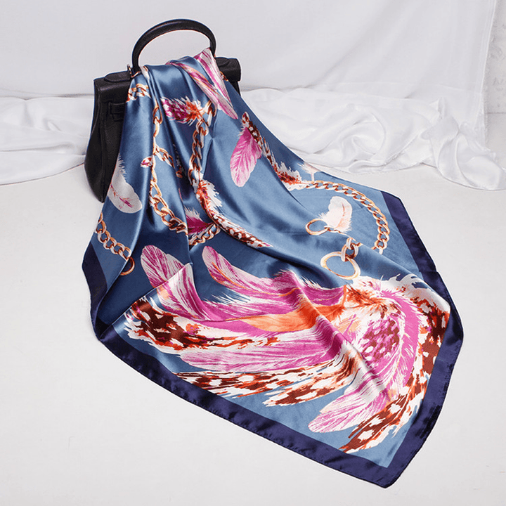 Digital Printed Square Silk Scarf - MRSLM