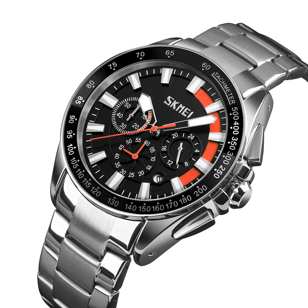 SKMEI 9167 Multi-Function Fashion Men Watch Stopwatch Date Display Sport Quartz Watch - MRSLM