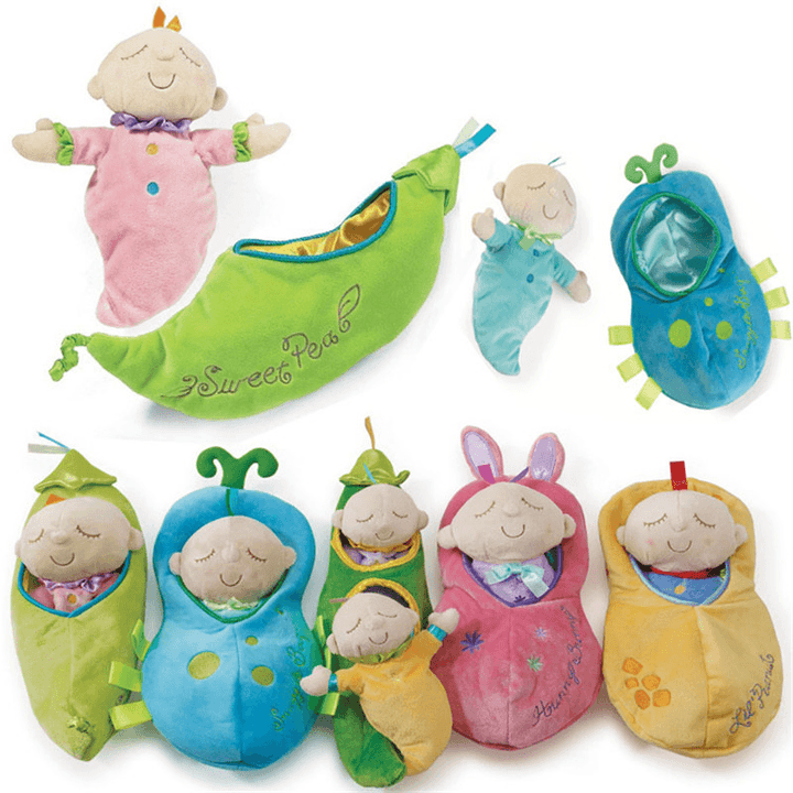 Newborn Bebe Cute Stuffed & Plush Toys Kids Stuffed Pea Prince Doll Baby Sleeping Dolls - MRSLM