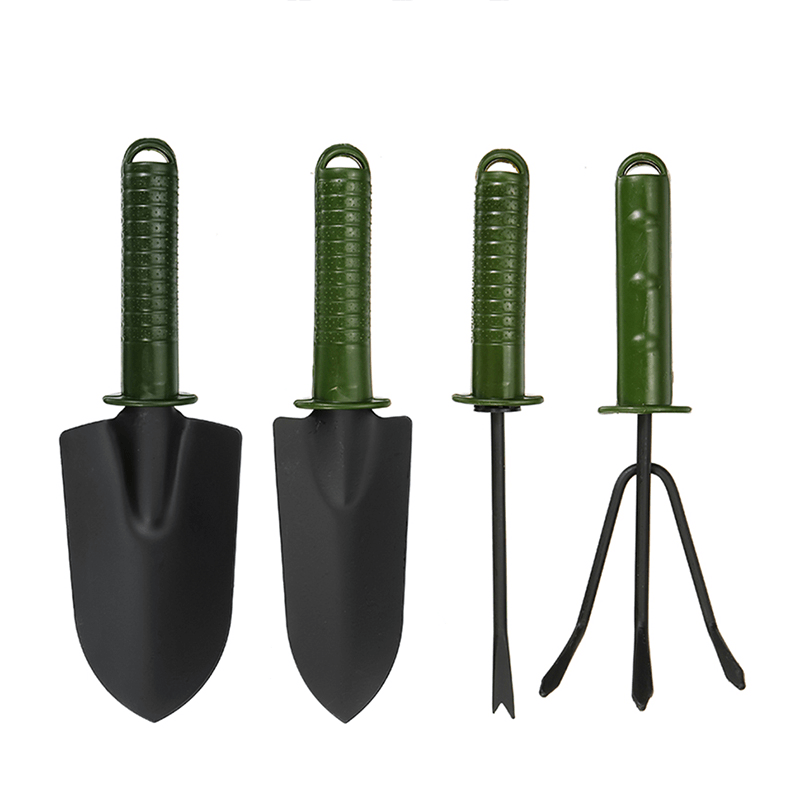 3/4Pcs Portable Gardening Tools Set Rake Fork Cultivator Trowel Kit Garden Tool - MRSLM