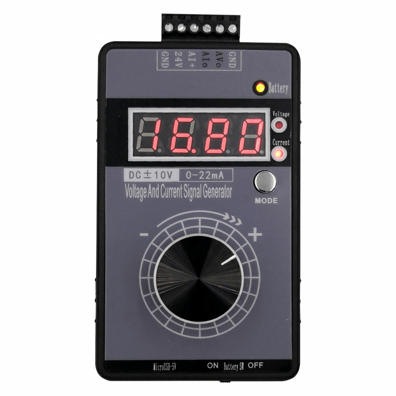 4-20Ma 0-10V 0-5V Signal Generator High Precision Handheld Adjustable Voltage Current Simulator Sink Source for Transmitter - MRSLM