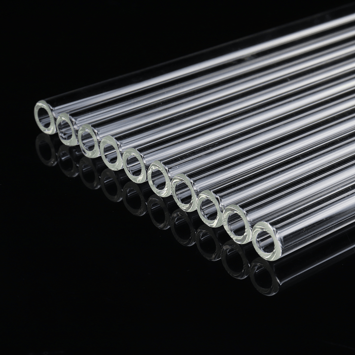 10Pcs Length 200Mm OD 10Mm 1.5Mm Thick Wall Borosilicate Glass Blowing Tube Lab Factory School Home Tubes - MRSLM