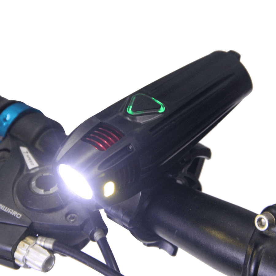 4-Modes 300 Lumens T6 LED Bicycle Front Light Waterproof USB Rechargeable Bike Headlight Night Cycling Lamp Riding Accessories - MRSLM