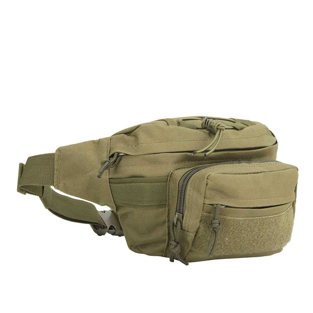 Multifunctional Tactical Waist Pack with Zip Abrasion-Resistant and Waterproof Adjustable Outdoor Camping Cycling Travel Hunting Storage Bag - MRSLM