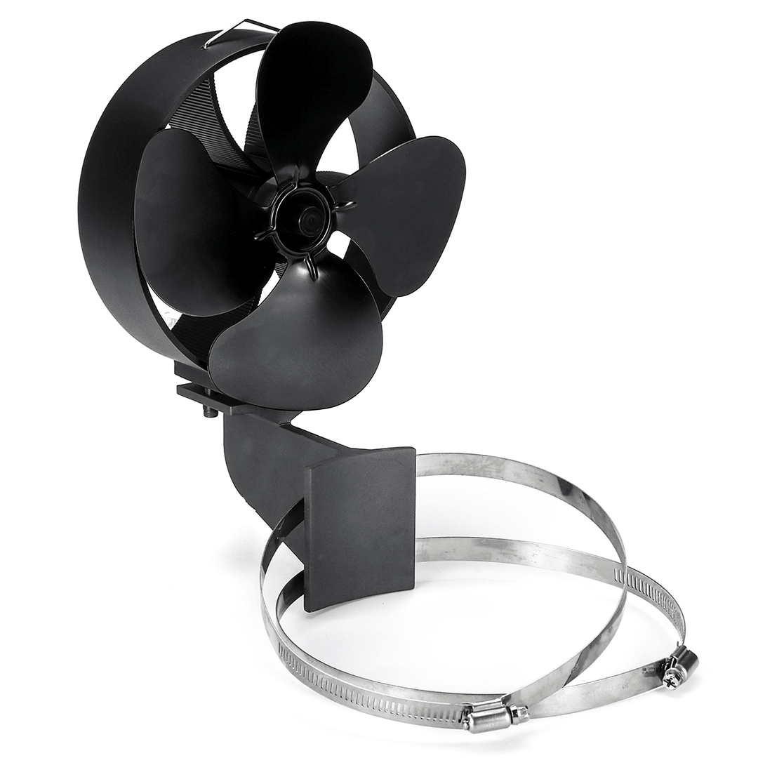 Ipree® 4 Blades Fireplace Fan Thermal Heat Power Stove Fan Wood Burner Fan Heat Power Fan - MRSLM