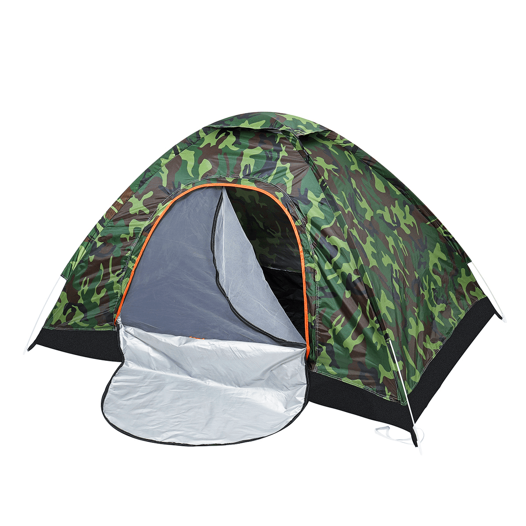 2-Person Instant Automatic Pop up Camouflage Camping Tent Sun Shelter Portable Backpack with Louver Lightweight PU Polyester Waterproof Fabric Tent for Outdoor Travel Hiking - MRSLM