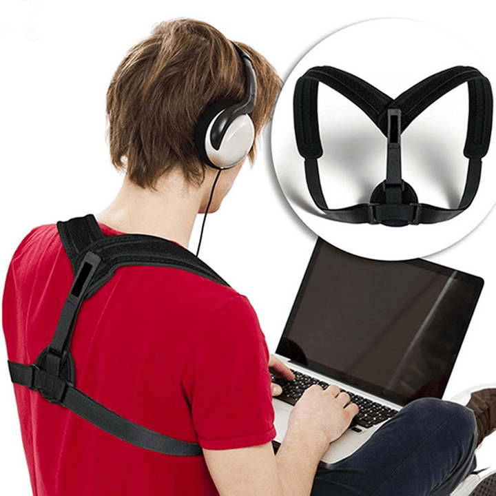 Adult Adjustable Posture Corrector Brace Shoulder Back Correction Support Belt - MRSLM