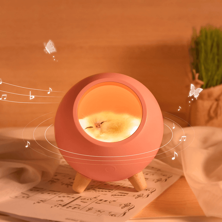 Novely LED Pet House Atmosphere Night Light Touch Dimming Cat Lamp USB Rechargeable Table Lamps Bedroom Bedside Decoration Gift Lights - MRSLM