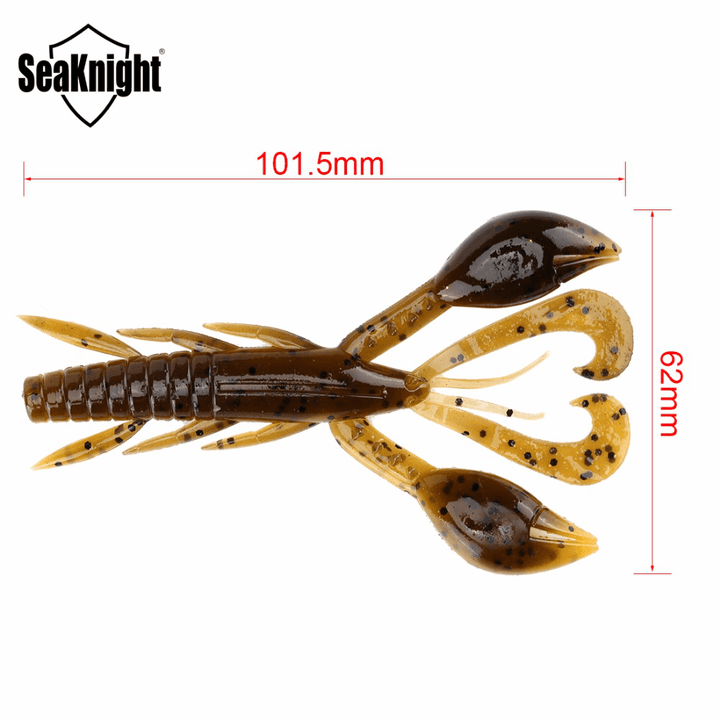 Seaknight SL019 6Pcs 10G 101.5Mm/4'' Soft Fishing Lure Worm Swinging Tail Fishing Bait - MRSLM