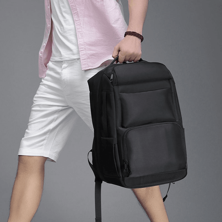 Men Multi-Layer Space Large Capacity 17 Inch Labtop Business Work Bag with USB Charging Anti-Theft Backpack - MRSLM