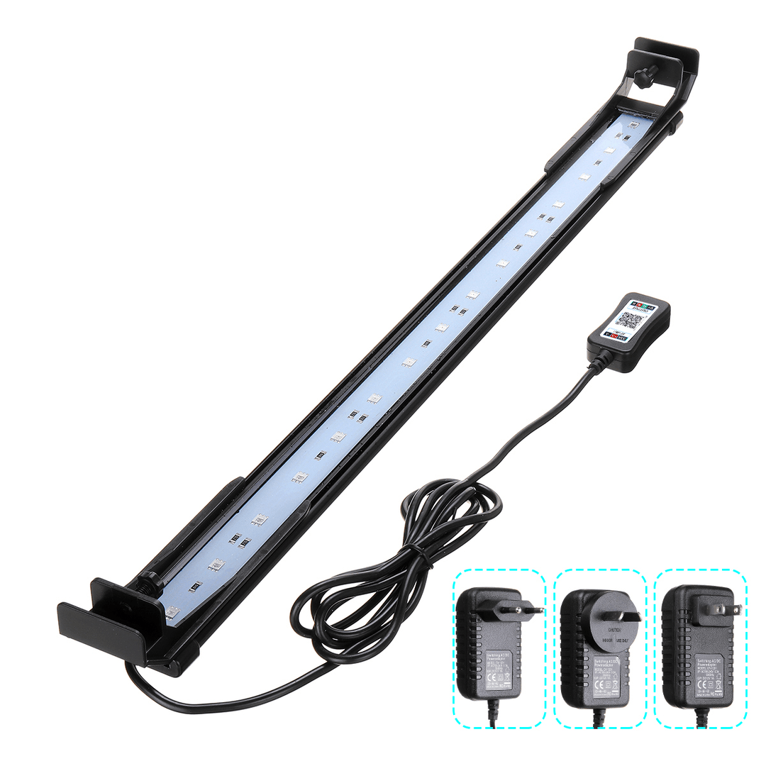 Dimmable 52CM 16W Bluetooth APP Controlled RGB LED Aquarium Lighting Adjustable Top Light Suitable for Aquarium/Fish Tank - MRSLM