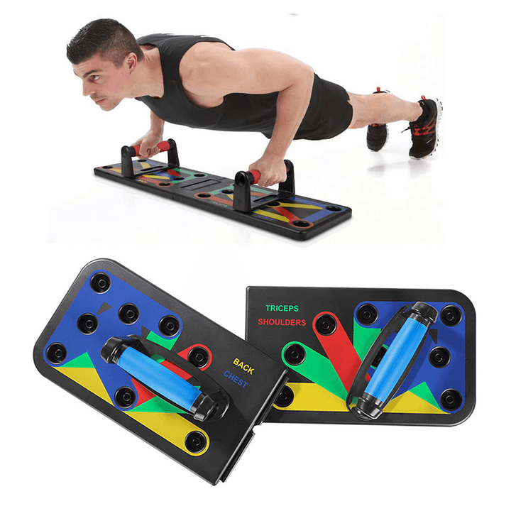 11 in 1 Removable Push up Stand Board W/ Storage Bag Home Fitness Abdominal Muscle Training Sit-Up Equipment - MRSLM