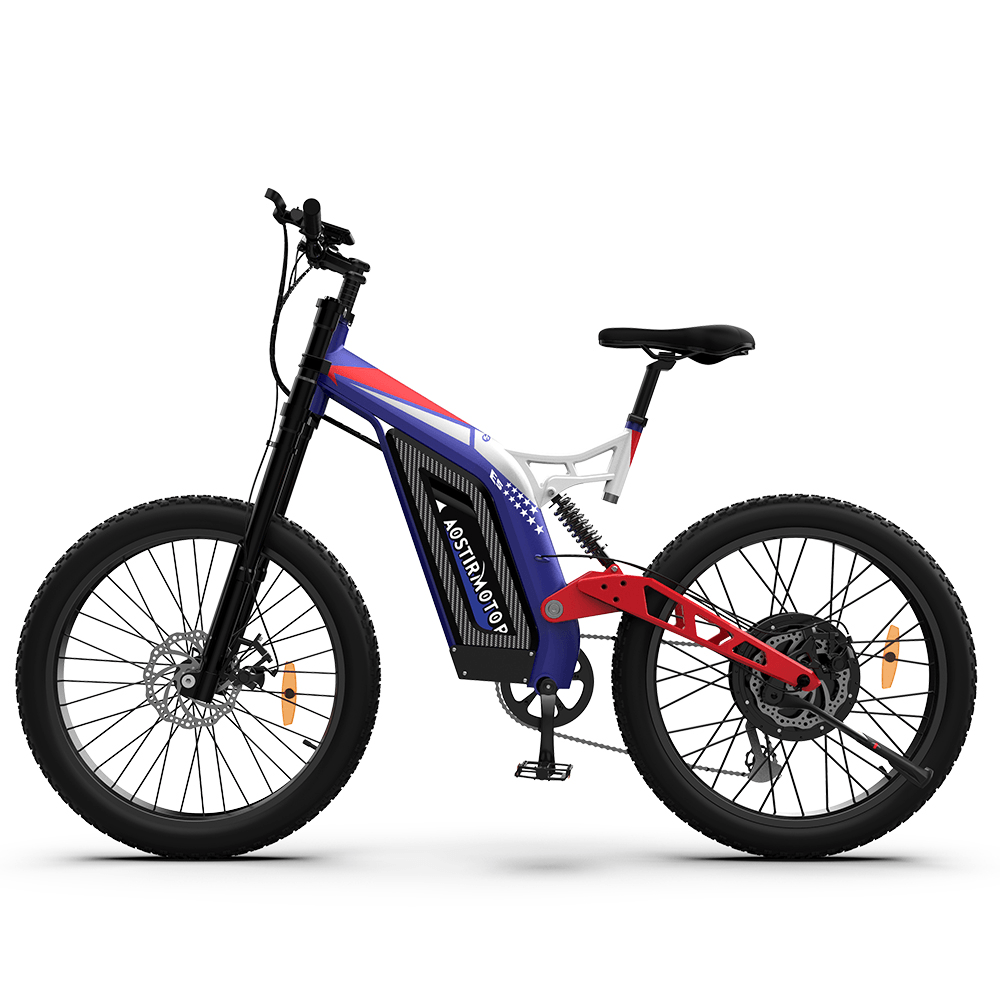[US DIRECT] AOSTIRMOTOR S17 Electric Bike 26Inch 1500W 48V 20Ah 50Km/H Max Speed 45Km Mileage 120Kg Max Load Mountain Fat Tire Electric Bicycle - MRSLM