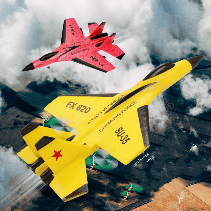 Remote Control Aircraft Fighter SU35 Fixed-Wing Glider Drop Resistant Foam Airplane - MRSLM