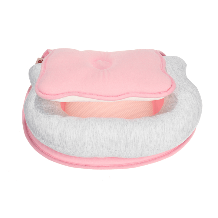 Baby Infant Newborn Folding Breathable Pillow Sleep Mat U Style Prevent Deviated Head Positioner - MRSLM