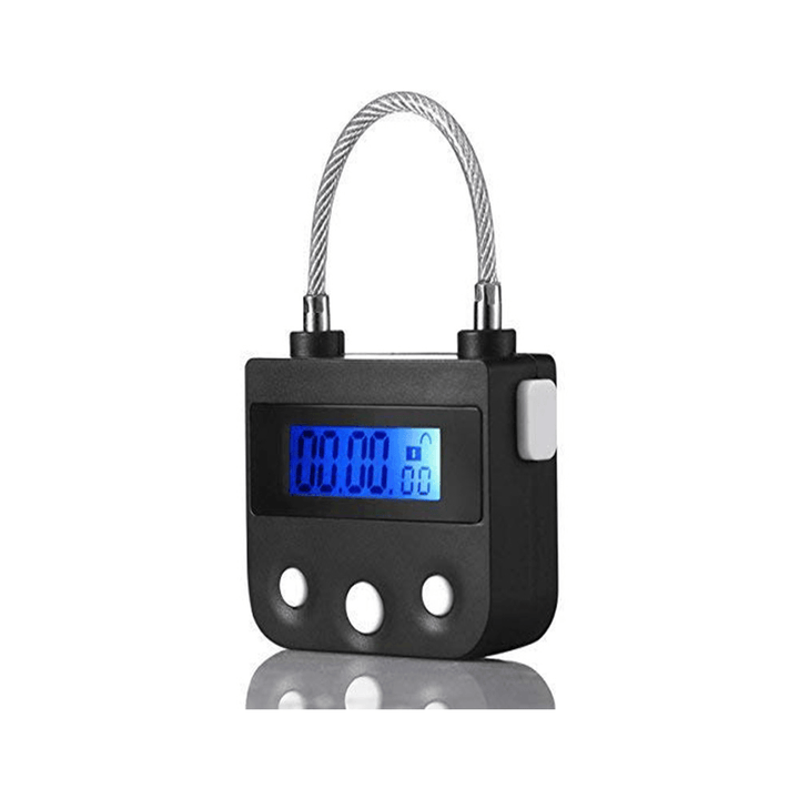 99 Hours USB Rechargeable Time Out Padlock Max Timing Lock Digital Timer Alarming Padlock W/ LCD Display Screen - MRSLM