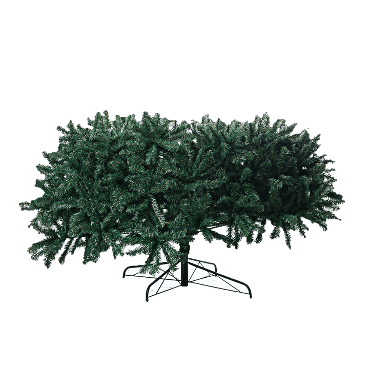 6Ft Artificial Christmas Tree Flocked Double Color PVC Leaves Christmas Tree for Christmas Family New Year Party Decorations - MRSLM