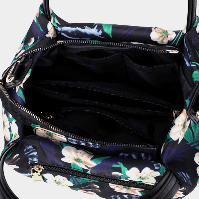 Women Fashion Flower Handbag Printed Crossbody Bag - MRSLM