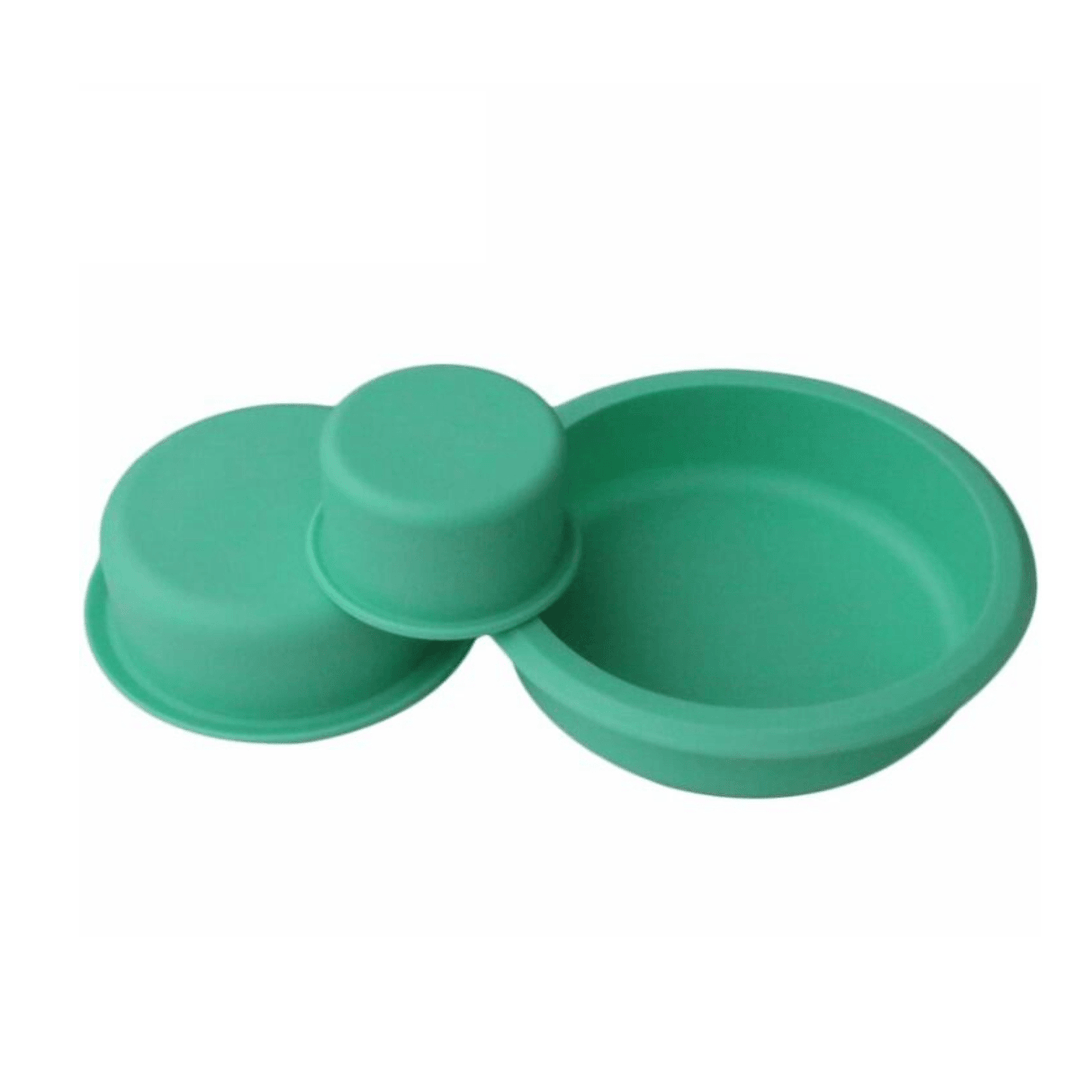 3Pcs Cake Molds round Bake Pan DIY Party Wedding Birthday Cupcake Mould Baking Tool - MRSLM