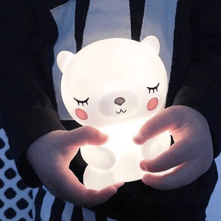 Bear Panda LED Night Light Lamp Cute Animal Night Light for Kids Room Bedside Living Room Decorative Lighting Children Gift - MRSLM