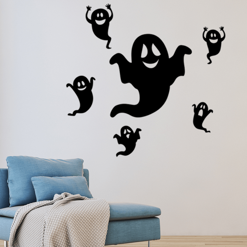 Miico FX3012 Halloween Sticker Creative Cartoon Sticker Removable Wall Sticker - Ghost - MRSLM