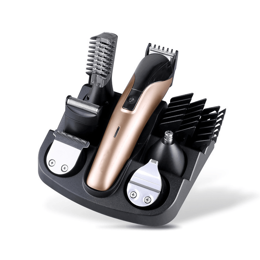 Portable 6 in 1 Multifunctional Hair Clipper Electric Cordless Mini Hair Trimmer Pro Hair Cutting Machine Beard Trimer - EU Plug - MRSLM