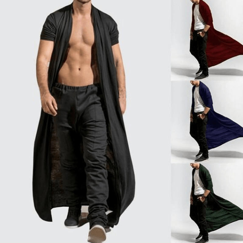 Men's Loose Long Cardigan Coat for Casual Comfort - MRSLM